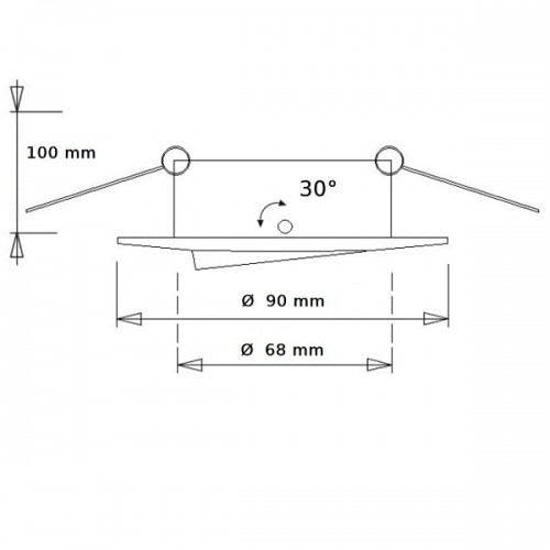 10x Spot à Encastrer LED Graphite Rond 1,2 Watts Blanc Chaud 230V